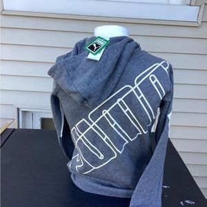 NWT PUMA BIG LOGO AUTHENTIC boys  NAVY LONG SLEEVE HOODIE SWEATSHIRT SIZE large